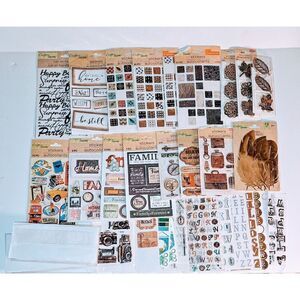 HUGE LOT Crafting Stickers Crafter's Square Sealed Self Stick Clear Pockets